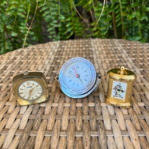 Swiss Bradley Brass desk travel clock
